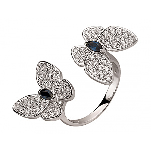 Золота каблучка з цирконієм куб. (01-200575910) фотографія