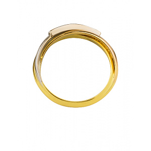 Золота каблучка з діамантами (01-200590010) фотографія