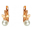 Золотые серьги с жемчугом 01-200755410 фотография 1