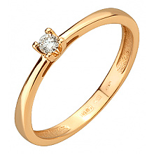 Золота каблучка з діамантом (01-200788510)