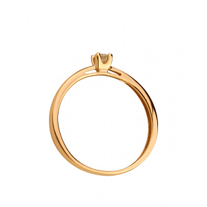 Золота каблучка з діамантом (01-200788510) фотографія