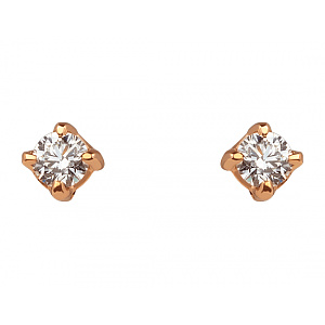 Золоті сережки з діамантами (01-200805910) фотографія