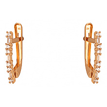 Золоті сережки з фіанітом (цирконієм куб.) (01-200807510)