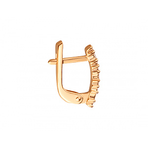 Золоті сережки з фіанітом (цирконієм куб.) (01-200807510) фотографія