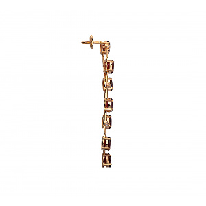 Золотые серьги с гранатом (1б_с-199) фотография