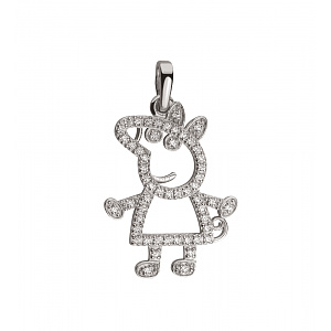 Золотой кулон с фианитами (2б_п-229) картинка Золотой кулон с фианитами (2б_п-229) фотография