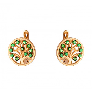 Золоті сережки з фіанітами (1б_с-282) фотографія