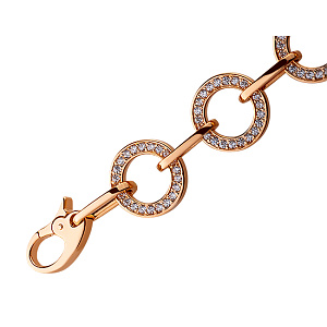 Золотой браслет с фианитом (01-17495211) фотография