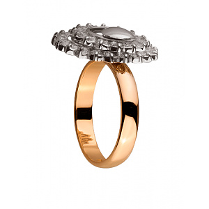 Золотое кольцо с цирконием куб. (01-19252811) фотография