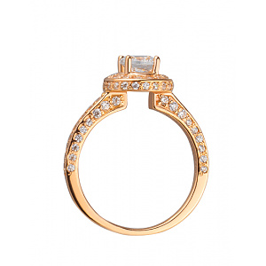 Золота каблучка з цирконієм куб. (01-200063911) фотографія