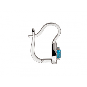 Золотые серьги с топазами  и  цирконием куб. (01-200422711) фотография