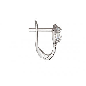 Золоті сережки з цирконієм куб. (01-200433011) фотографія