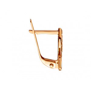 Золотые серьги с цирконием куб. (01-200466011) фотография