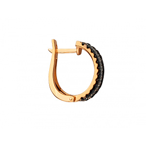 Золотые серьги с цирконием куб. (01-200526511) фотография