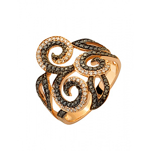 Золотое кольцо с цирконием куб. (01-200547211) фотография