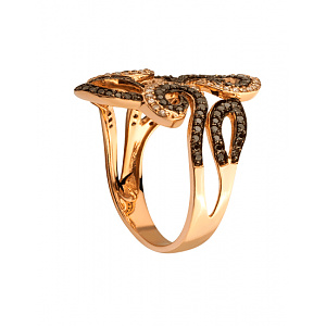 Золотое кольцо с цирконием куб. (01-200547211) фотография