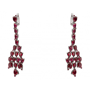 Золотые серьги с цирконием куб. (01-200559611) фотография