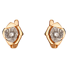 Золоті сережки з цирконієм куб. (01-200566911)