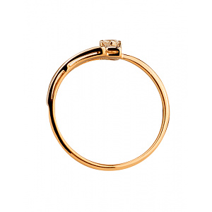 Золота каблучка з діамантом (01-200590111) фотографія
