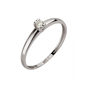 Золотое кольцо с бриллиантом (01-200606411) фотография