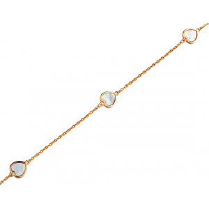 Золотий браслет з фіанітом (цирконієм куб.) (01-200627511) фотографія