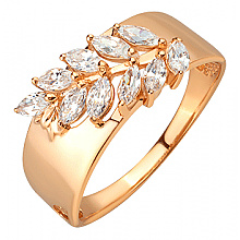 Золотое кольцо с фианитом (цирконием куб.) (01-200749311)