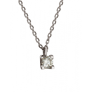 Золотое колье с бриллиантом (01-200755411) фотография