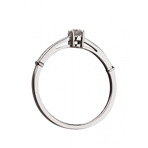 Золота каблучка з діамантом (01-200858111) фотографія