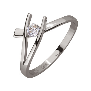 Золота каблучка з діамантом (2б_к-196) фотографія