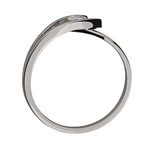 Золота каблучка з діамантом (2б_к-196) фотографія