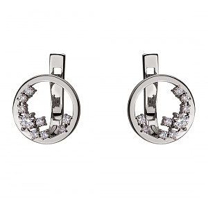 Золоті сережки з діамантами (2б_с-170) фотографія