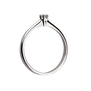 Золота каблучка з діамантом (2б_к-235) фотографія