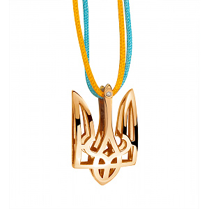 Золотий кулон з діамантом (1б_п-254) фотографія