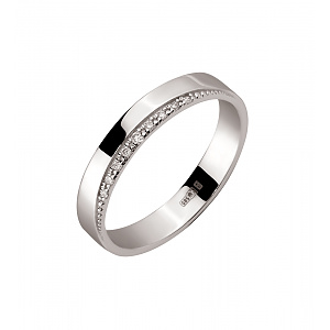 Золота обручка з діамантами (2б_к-308) фотографія