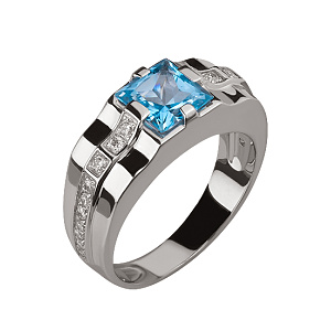 Золотое кольцо с топазом (2б_к-005) фотография