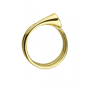 Золотое кольцо с цирконием куб. (01-18375412) фотография