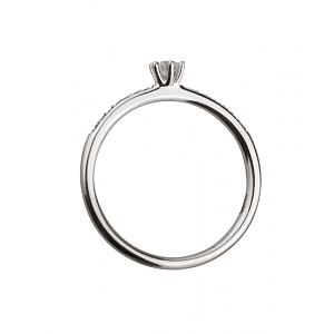 Золотое кольцо с бриллиантами (01-18385412) фотография