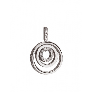 Золотий кулон з цирконієм куб. (01-19252712) фотографія