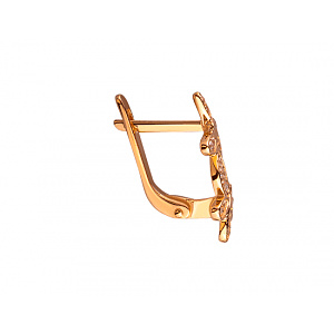 Золотые серьги с цирконием куб. (01-200336412) фотография