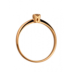 Золотое кольцо с бриллиантом (01-200355512) фотография