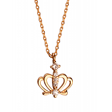 Золоте кольє з фіанітом (цирконієм куб.)