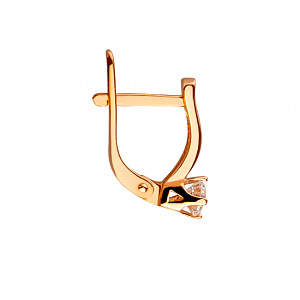 Золотые серьги с цирконием куб. (01-200388312) фотография