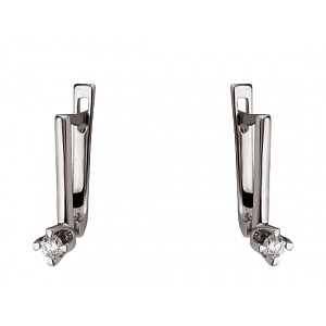 Золотые серьги с бриллиантами (01-200413812) фотография