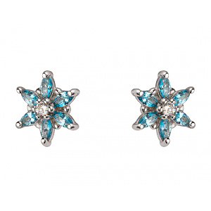 Золотые серьги с топазами (01-200452912) фотография