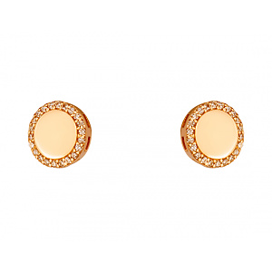 Золотые серьги с цирконием куб. (01-200453012) фотография