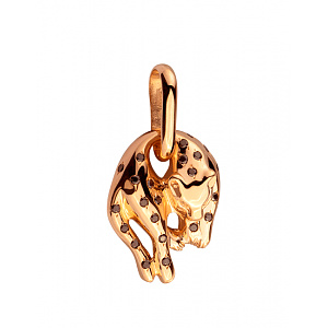 Золотий кулон з цирконієм куб. (01-200526612) фотографія