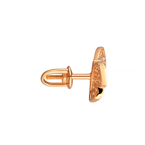 Золоті сережки з цирконієм куб. (01-200530812) фотографія