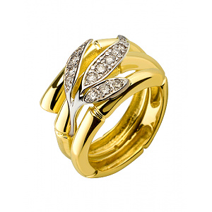 Золотое кольцо с бриллиантами (01-200581612) фотография