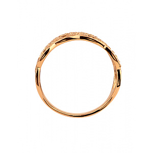 Золота каблучка з цирконієм куб. (01-200590112) фотографія