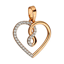 Золотий кулон з цирконієм куб. (01-200600012)